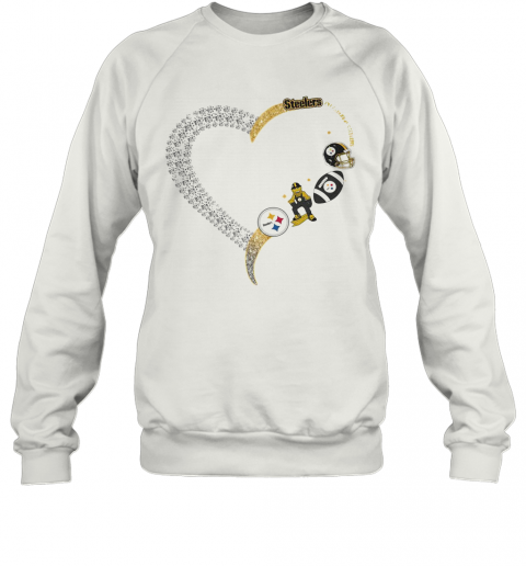 Pittsburgh Steelers Football Logo Heart T-Shirt Unisex Sweatshirt