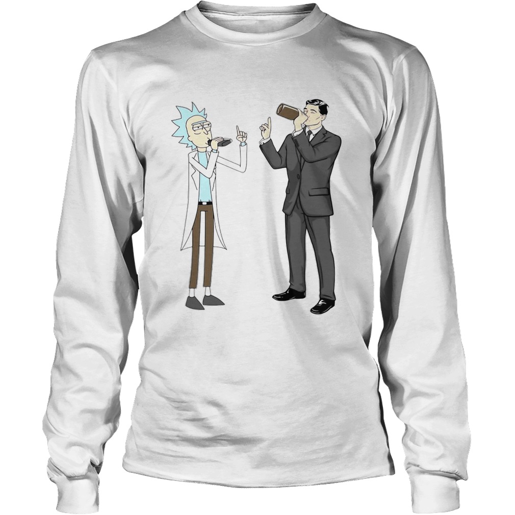 Rick and morty archer drink wine Long Sleeve
