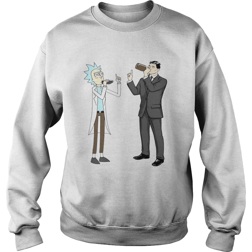 Rick and morty archer drink wine Sweatshirt