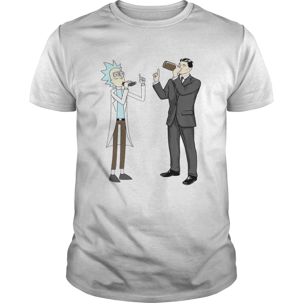 Rick and morty archer drink wine shirt