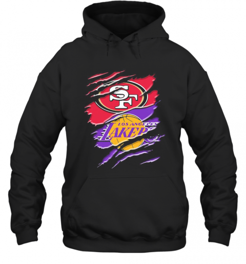 San Francisco 49Ers And Los Angeles Lakers T-Shirt Unisex Hoodie
