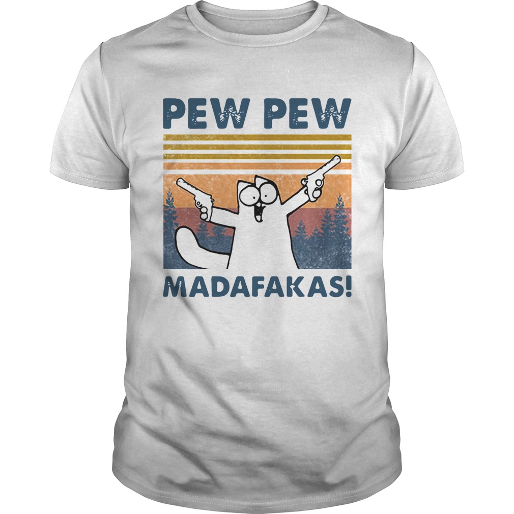 Simons Cat Pew Pew Madafakas Vintage shirt