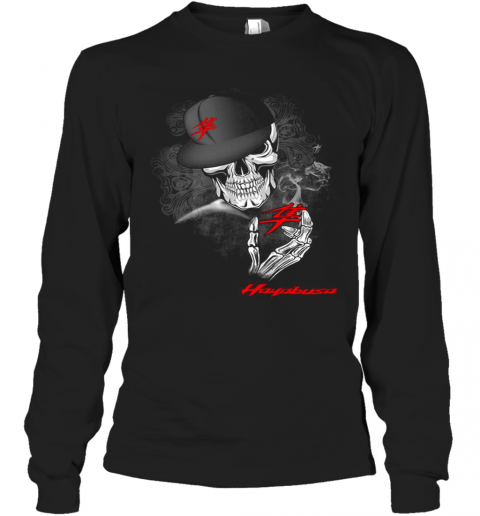 Skeleton Skull Hayabusa Logo T-Shirt Long Sleeved T-shirt 