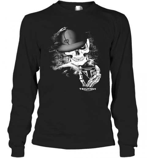 Skeleton Skull Triumph Logo T-Shirt Long Sleeved T-shirt 