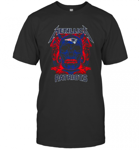 Skull Metallica New England Patriots T-Shirt