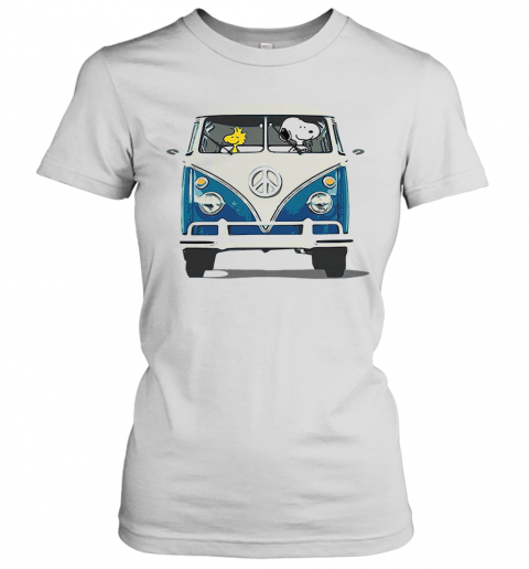 Snoopy And Woodstock Driving Peace Bus T-Shirt Classic Women's T-shirt