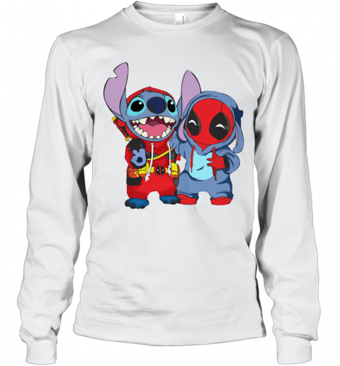 Stitch And Deadpool T-Shirt Long Sleeved T-shirt