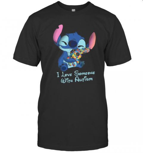 Stitch And Scrump I Love Someone With Autism T-Shirt