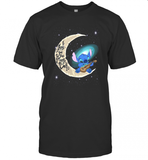 Stitch I Love You To The Moon Back T-Shirt