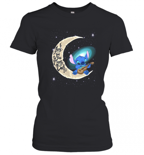 Stitch I Love You To The Moon Back T-Shirt Classic Women's T-shirt
