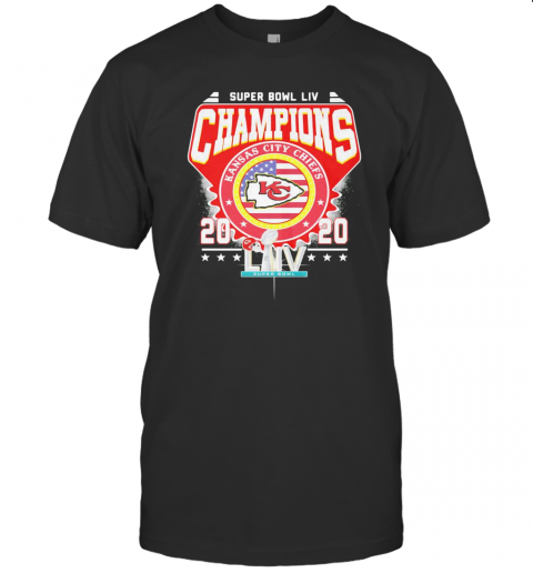 Super Bowl Liv Champions Kansas City Chiefs 2020 American Flag Independence Day T-Shirt