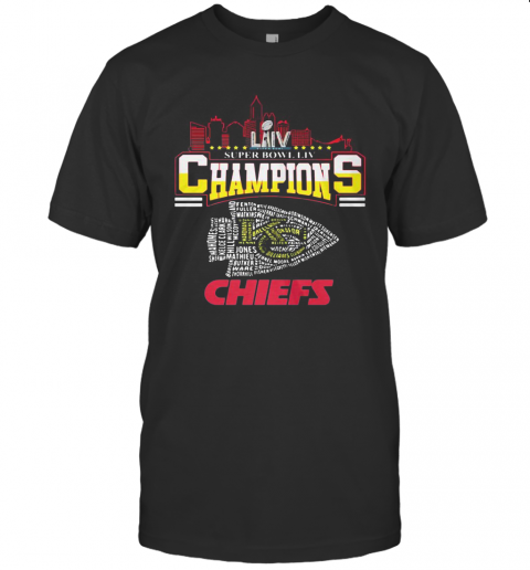 Super Liv Bowl Champios Kansas City Chiefs Football Team T-Shirt