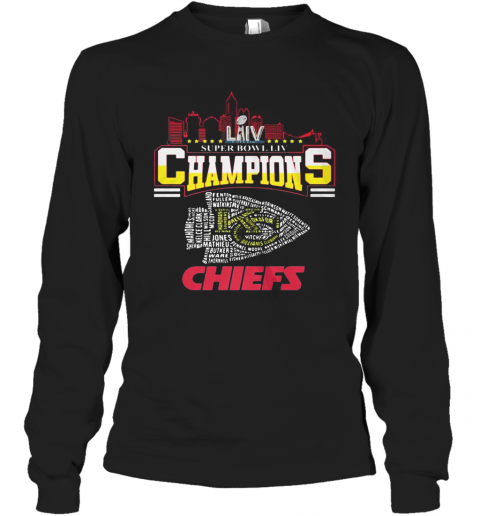 Super Liv Bowl Champios Kansas City Chiefs Football Team T-Shirt Long Sleeved T-shirt 