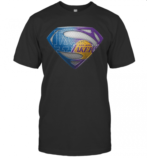 Superman Los Angeles Dodgers And Los Angeles Lakers T-Shirt