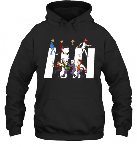 The Beatles And Halloween Horror Characters Films Abbey Road T-Shirt Unisex Hoodie