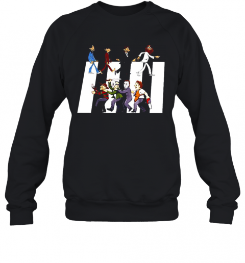 The Beatles And Halloween Horror Characters Films Abbey Road T-Shirt Unisex Sweatshirt