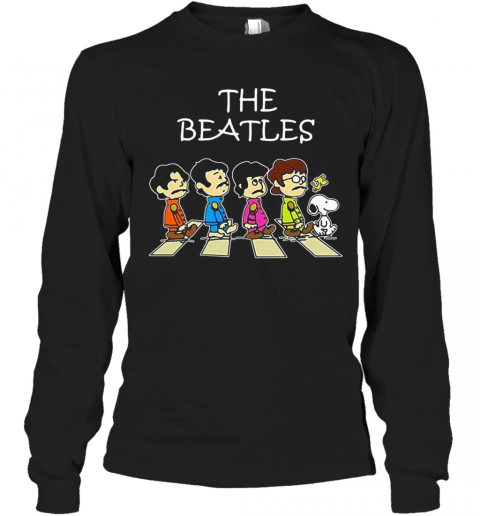 The Beatles Peanuts Abbey Road T-Shirt Long Sleeved T-shirt 