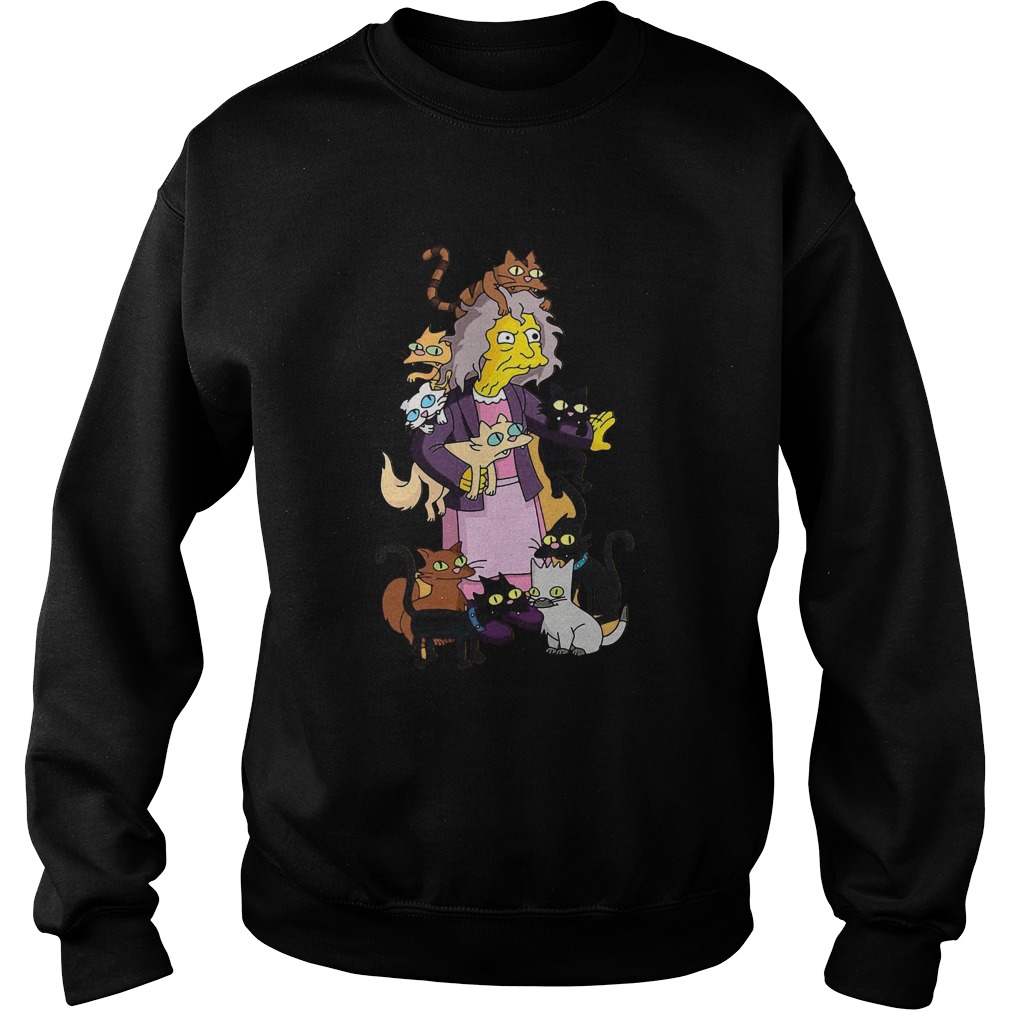 The Simpsons Crazy Cat Lady Eleanor Abernathy Sweatshirt