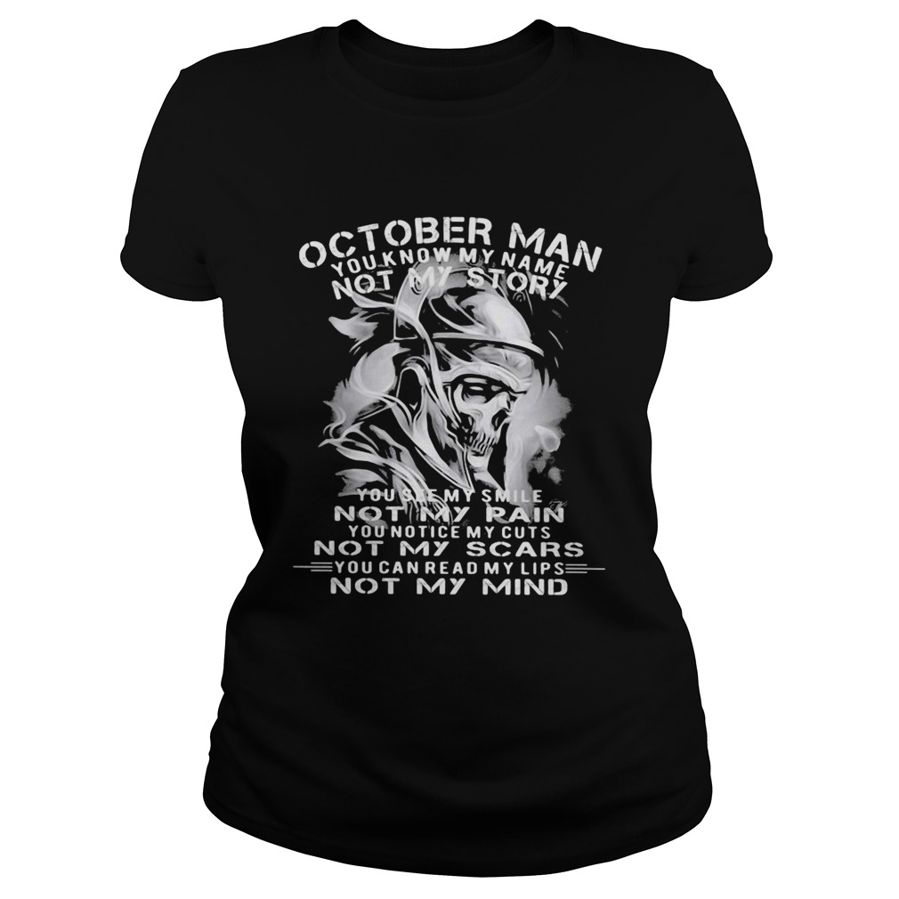 Veteran skull october man you know my name not my story you see my smile not my pain not my scars y Classic Ladies