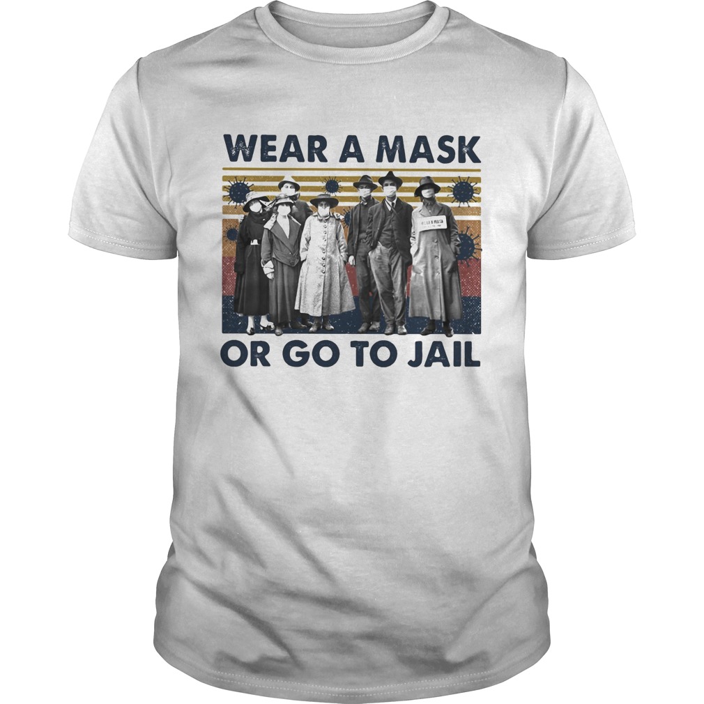 Wear a mask or go to jakl coronavirus vintage retro shirt