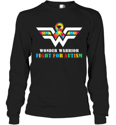 Wonder Warrior Fight For Autism T-Shirt Long Sleeved T-shirt 