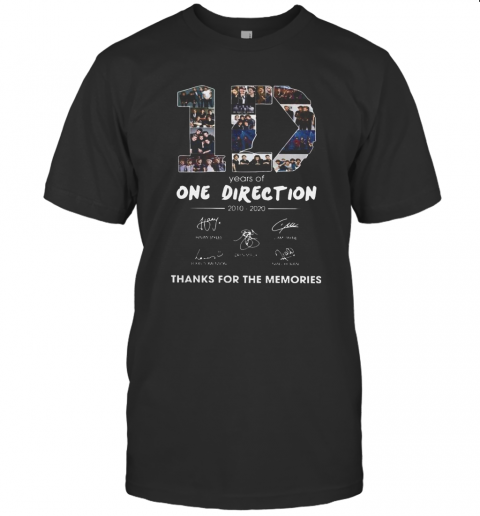 10 Years Of One Direction 2010 2020 Signatures T-Shirt