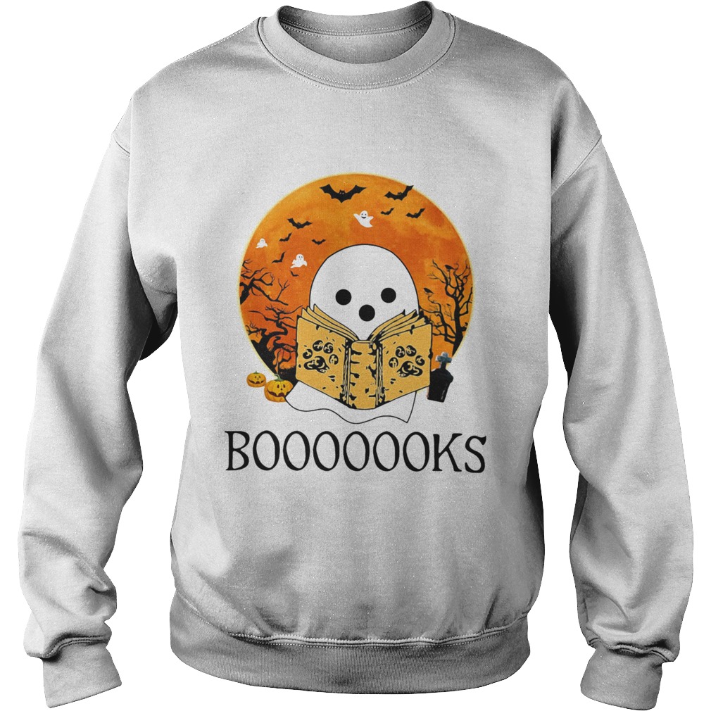 1597720808Ghost Reading Books Halloween Sweatshirt