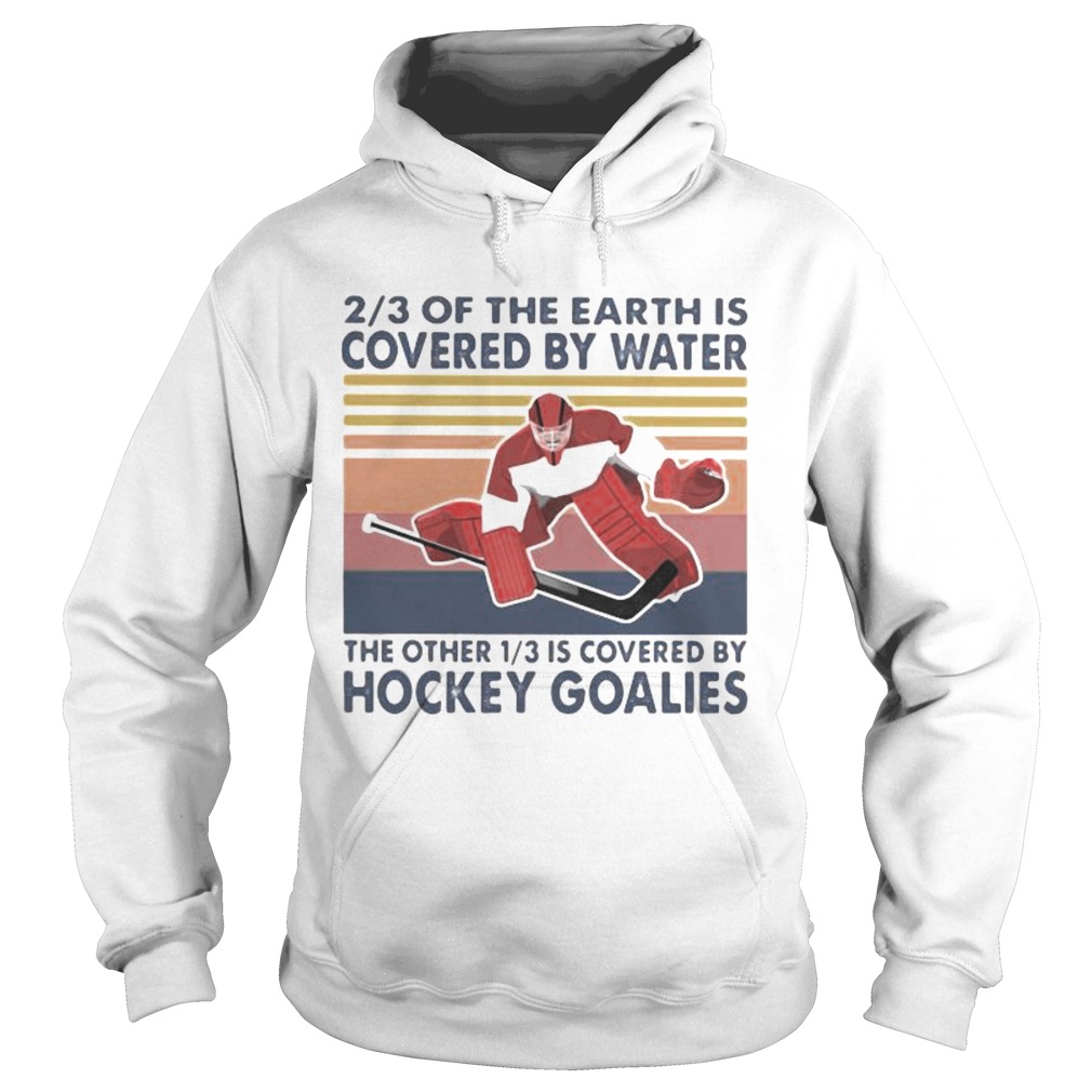 23 of the earth is covered by water the other 13 is covered by hockey goalies vintage retro Hoodie