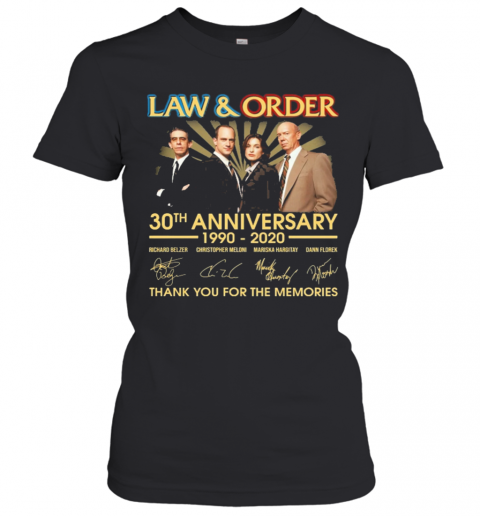 2Law And Order 30Th Anniversary 1990 2020 Thank You For The Memories T-Shirt Classic Women's T-shirt