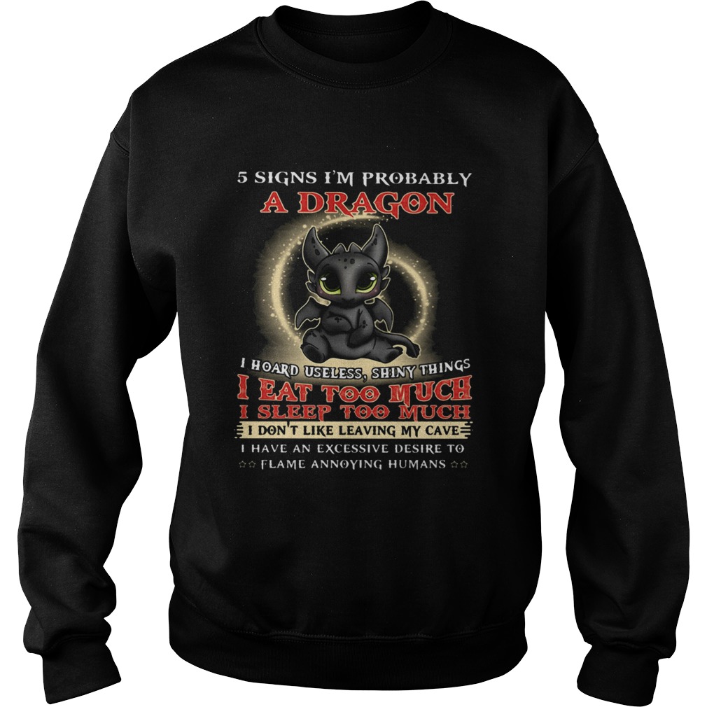 5 Signs Im Probably A Dragon Toothless Sweatshirt