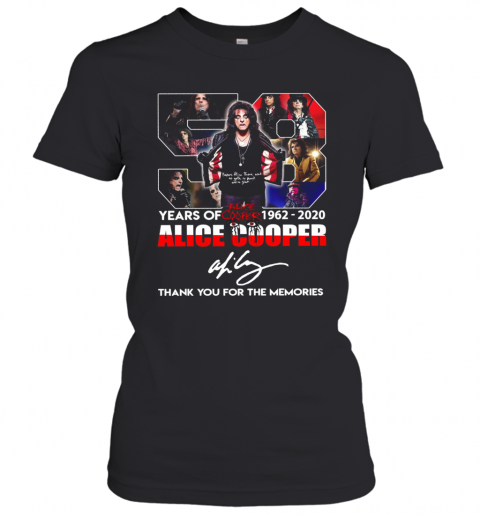 58 Years Of 1962 2020 Alice Cooper Thank You For The Memories T-Shirt Classic Women's T-shirt