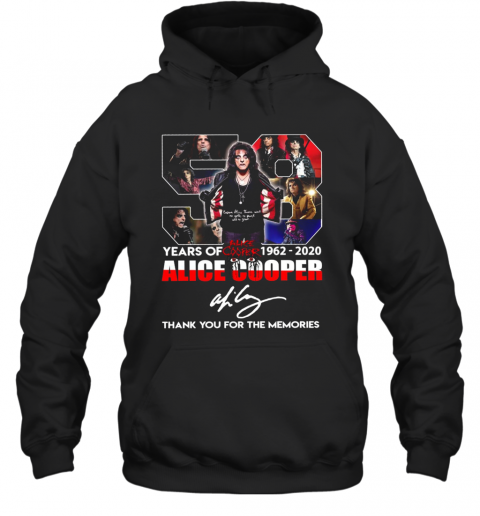 58 Years Of 1962 2020 Alice Cooper Thank You For The Memories T-Shirt Unisex Hoodie