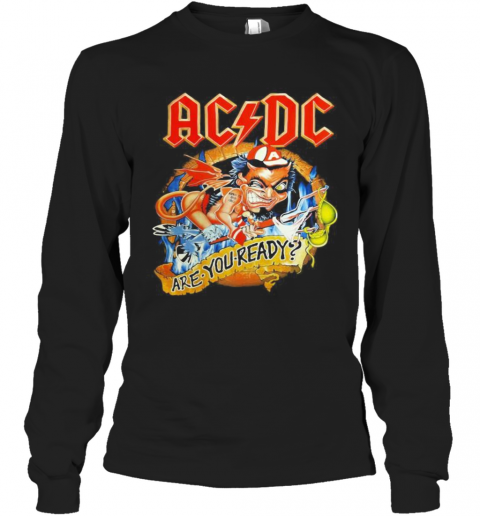 Acdc Band Are You Ready Satan T-Shirt Long Sleeved T-shirt 