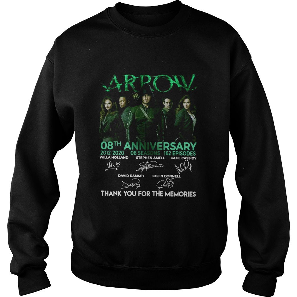 Arrow 08th Anniversary 20122020 08 Seasons 162 Episodes Signatures Sweatshirt