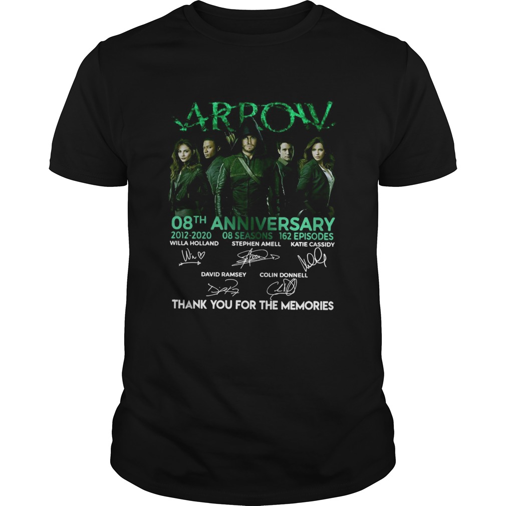 Arrow 08th Anniversary 20122020 08 Seasons 162 Episodes Signatures shirt