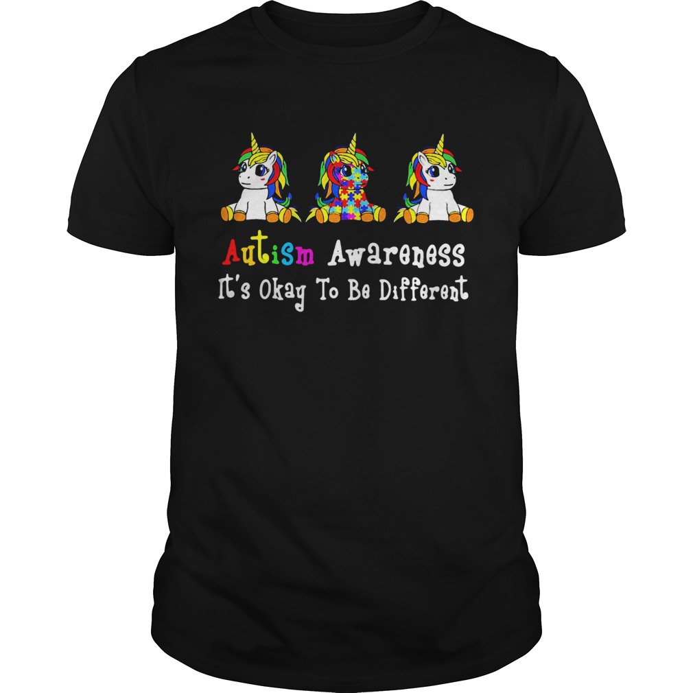 Autism Awareness Its Okay To Be Different shirt
