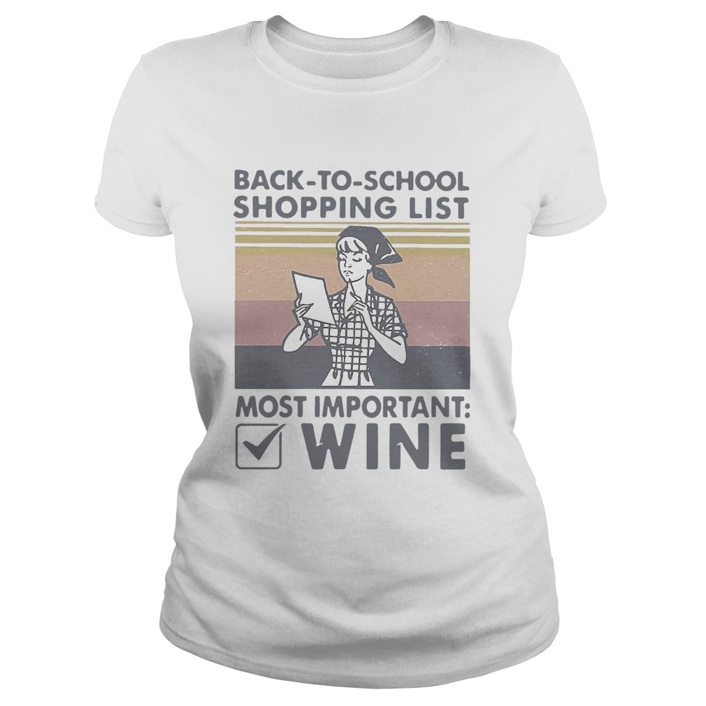 Back To School Shopping List Most Important Wine Vintage Classic Ladies