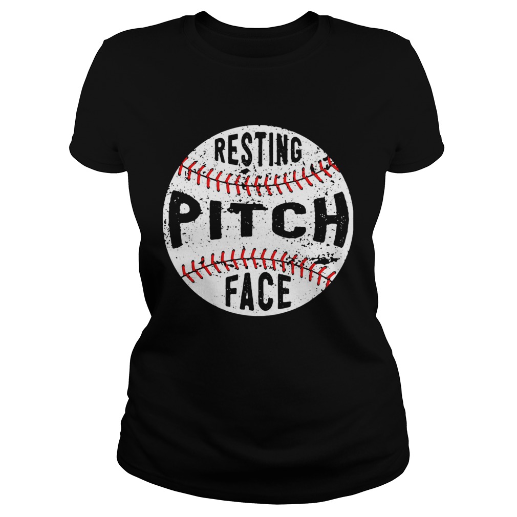 Baseball Resting pitch face Classic Ladies