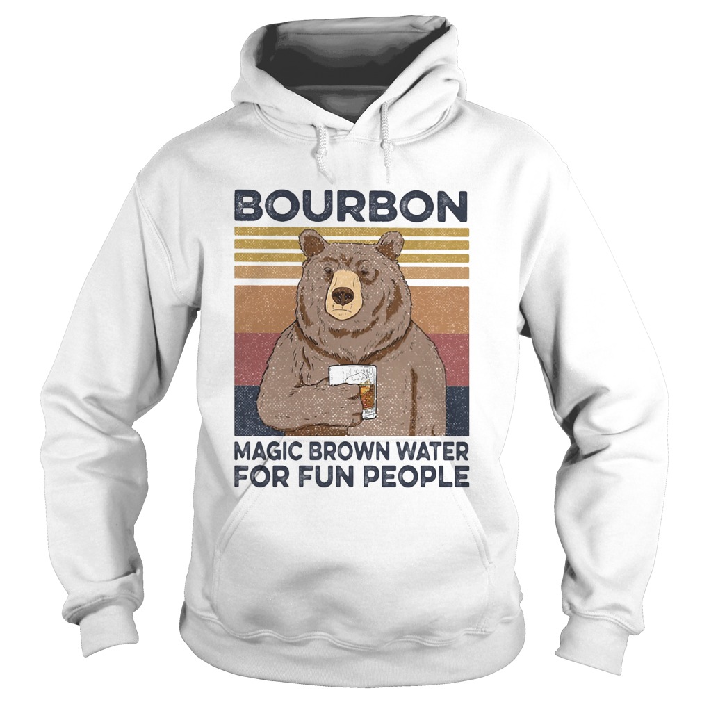 Bear bourbon magic brown water for fun people vintage retro Hoodie