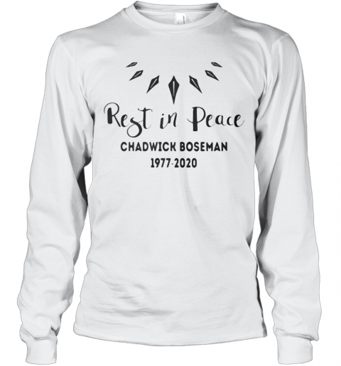 Black Panther Rest In Peace Rip Chadwick 1977 2020 T-Shirt Long Sleeved T-shirt 