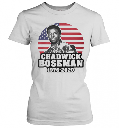 Black Panther Rip Chadwick Actor 1976 2020 American Flag T-Shirt Classic Women's T-shirt