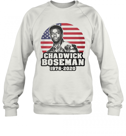 Black Panther Rip Chadwick Actor 1976 2020 American Flag T-Shirt Unisex Sweatshirt