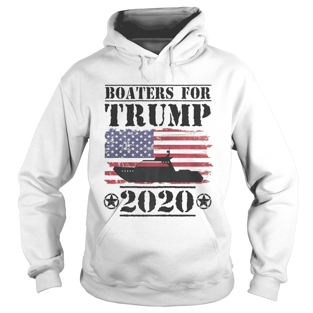 Boaters For Trump 2020 Vintage American Flag Election Slogan Hoodie