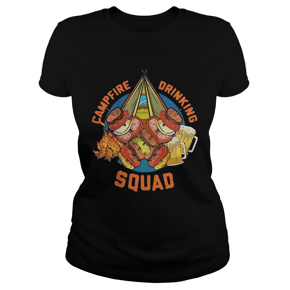 Camping Campfire Drinking Squad Classic Ladies
