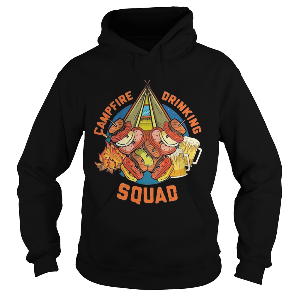 Camping Campfire Drinking Squad Hoodie