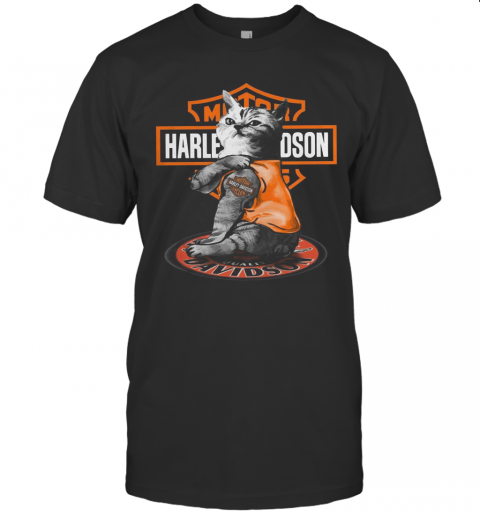 Cat Motor Harley Davidson T-Shirt