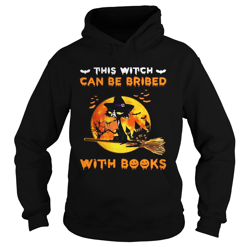 Cat This Witch Can Be Bribed With Books Hoodie