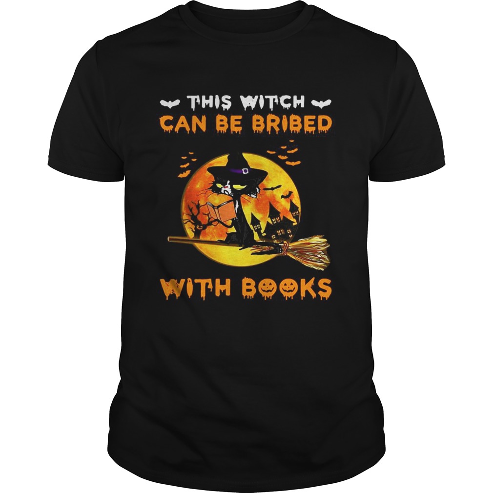 Cat This Witch Can Be Bribed With Books shirt
