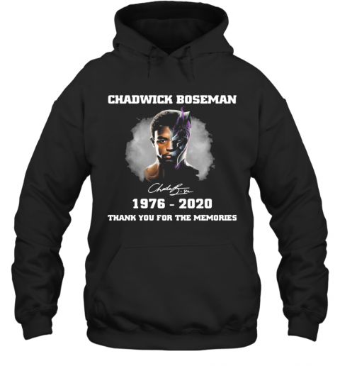 Chadwick Boseman Black Panther Wakanda Forever Thank You For The Memories Signature T-Shirt Unisex Hoodie