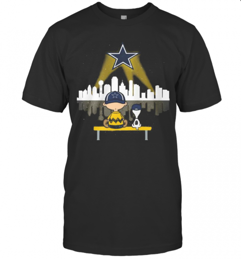 Charlie Brown And Snoopy Dallas Cowboys Football T-Shirt